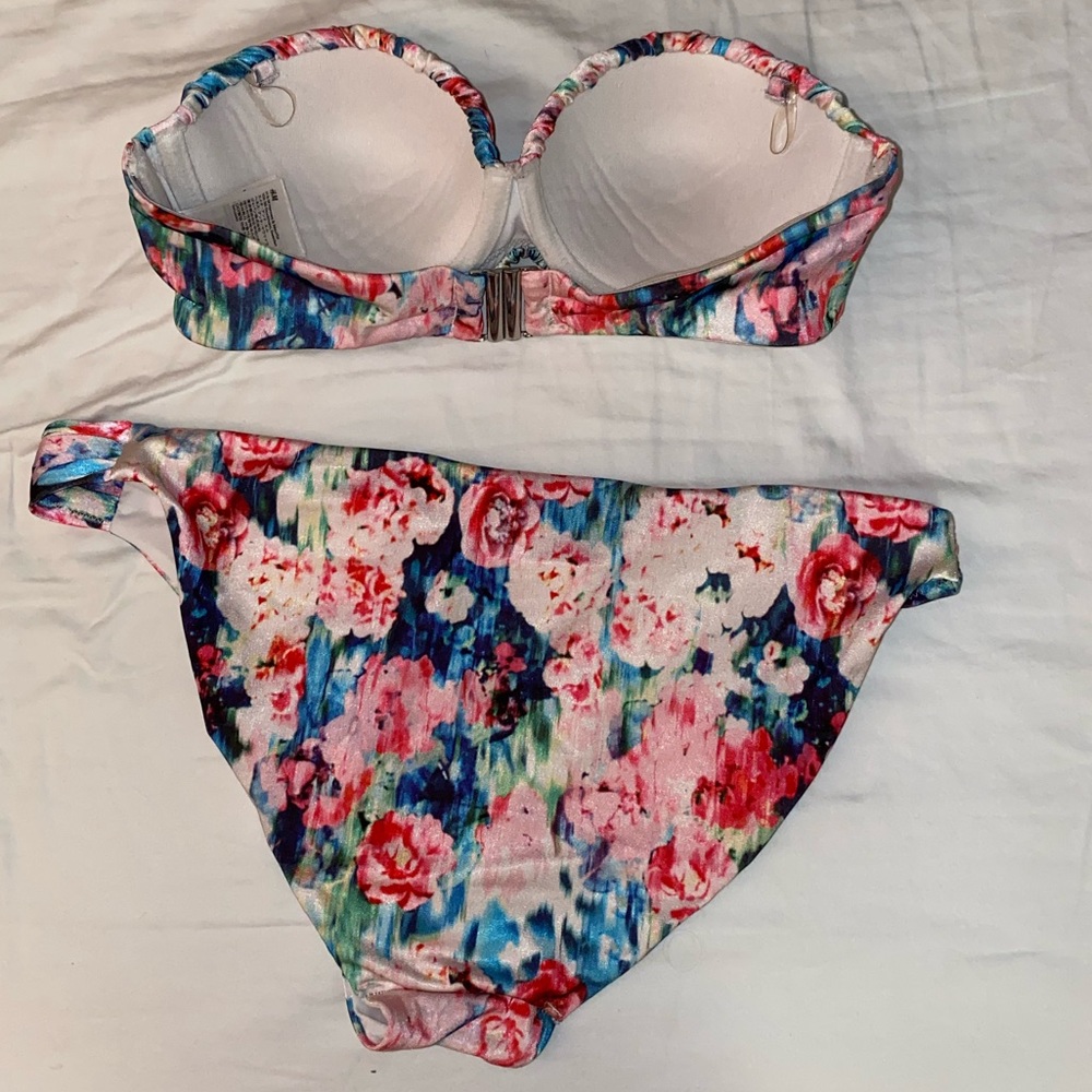 FLORAL SILK BIKINI - Picture 3 of 6